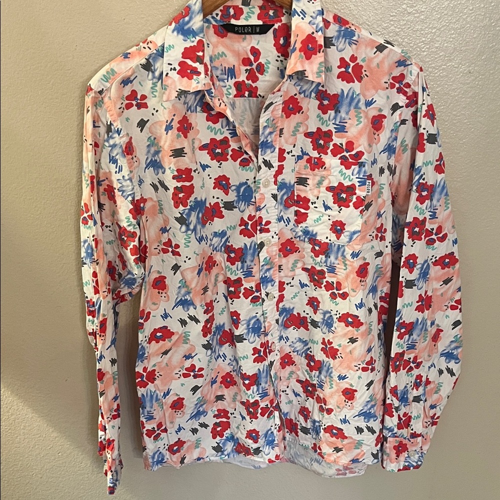 Poler Floral Men's Button Down Shirt M